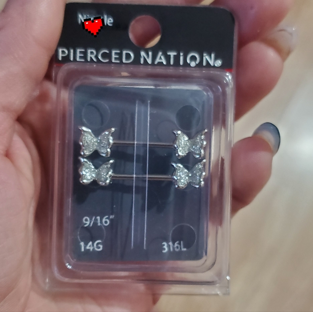NEW Spencer's Silver Butterfly